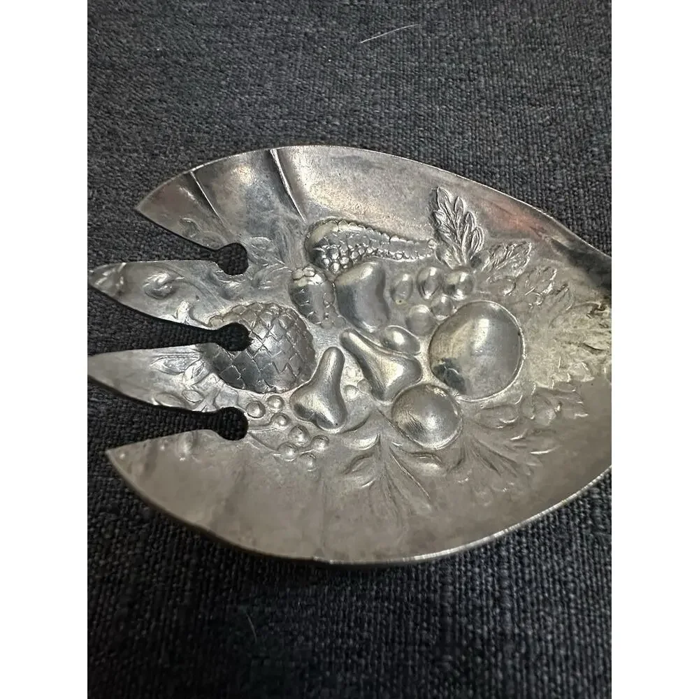 Vintage Sheffield England EP A1 Silverplate Berry Serving Fork Fruit Pattern